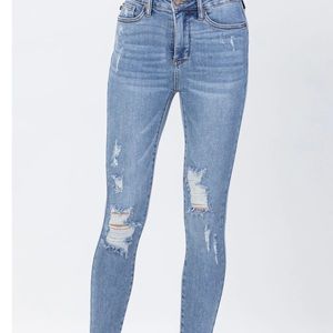 Judy Blue Control Top Skinny Distressed Jeans sz 20